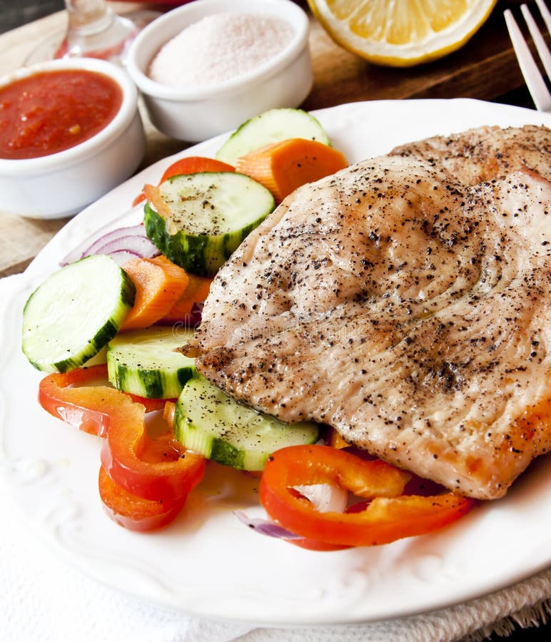 Turkey Breast Roasted with Vegetables Stock Image Image of loin