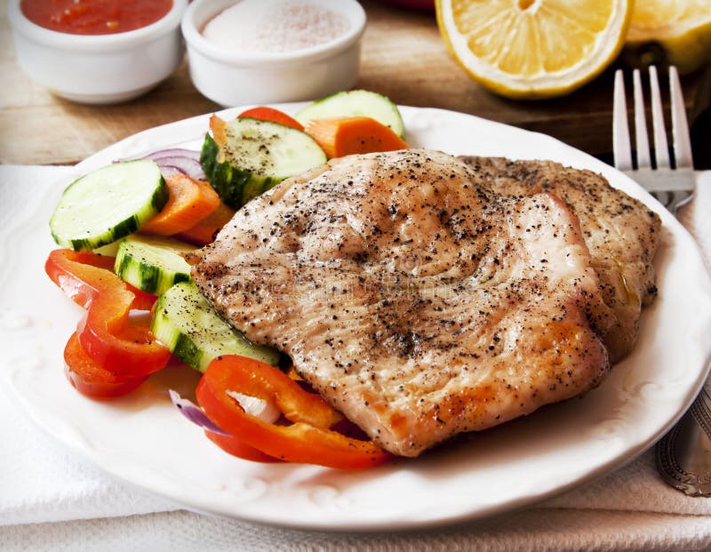 Turkey Breast Roasted with Vegetables Stock Image Image of freshness