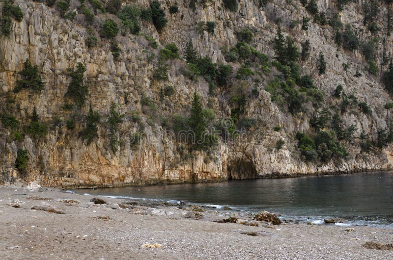 Turkey, a canyon of babachas view of a cliff royalty free stock image
