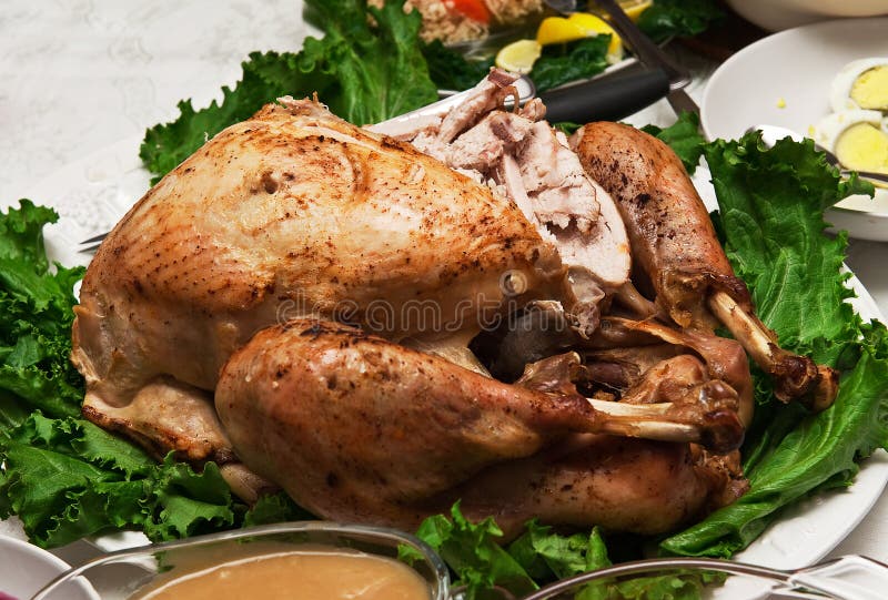 Turkey Dinner stock photo. Image of baked, close, event 9093496