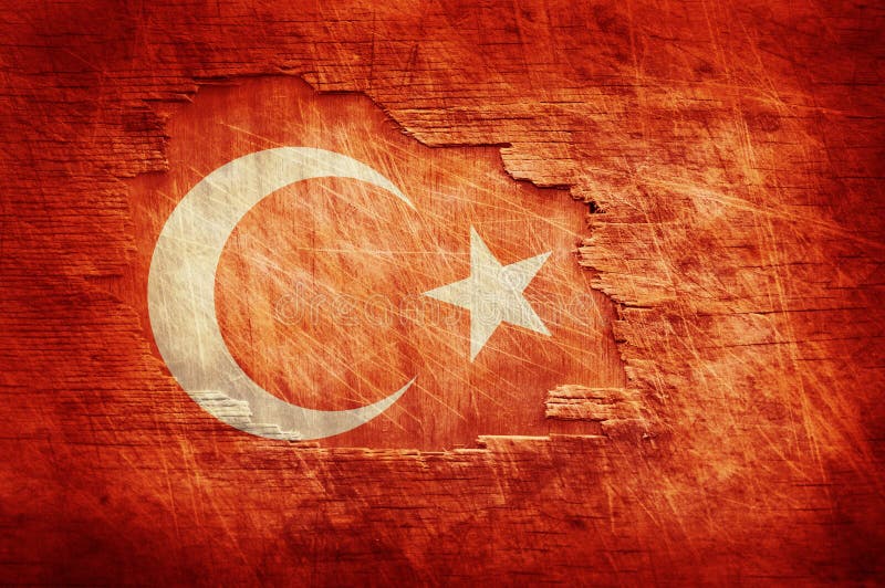 Turkey flag stock image. Image of wall, damaged, surface 35404103