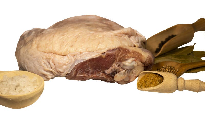 Turkey Meat, Salt, Bay Leaf and Spices Stock Photo Image of natural, black 235873358