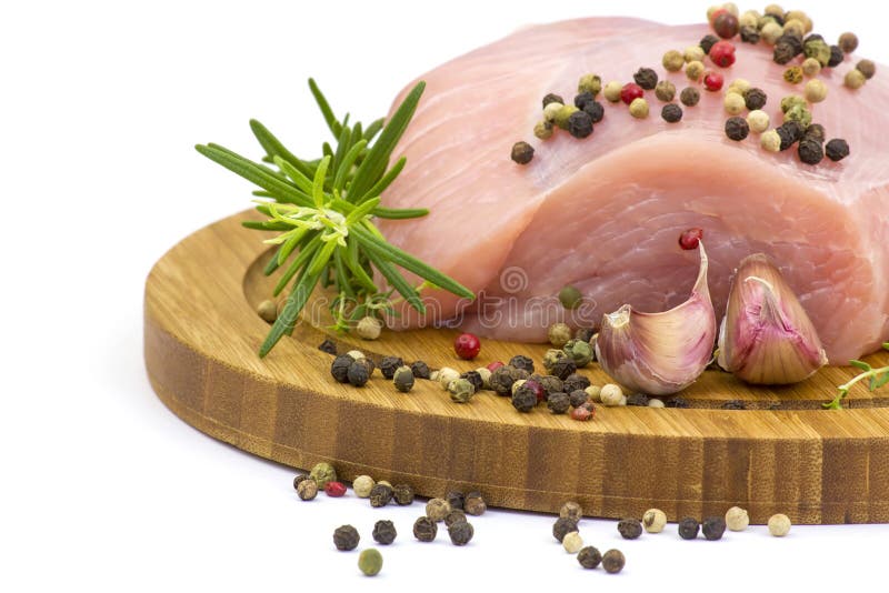 Turkey Meat with Various Herbs and Spices Stock Image Image of
