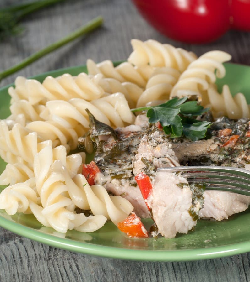 Turkey Meat in Vegetable Sauce Stock Image Image of baked, paprika