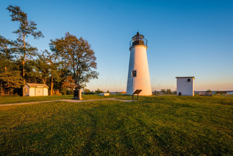 Turkey Point Lighthouse, at Elk Neck State Park, Maryland Stock Image