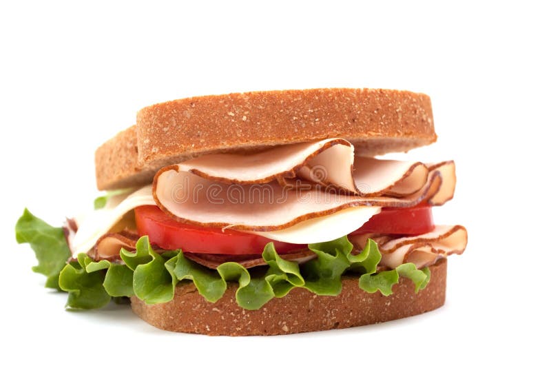 Turkey Sandwich on Wheat Bread Stock Photo Image of turkey