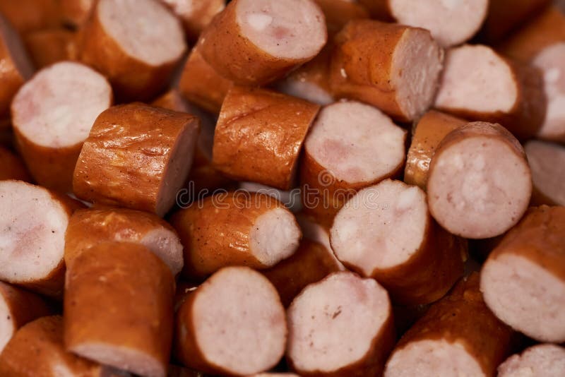 Turkey sausages, diced stock image. Image of appetizer 235346561