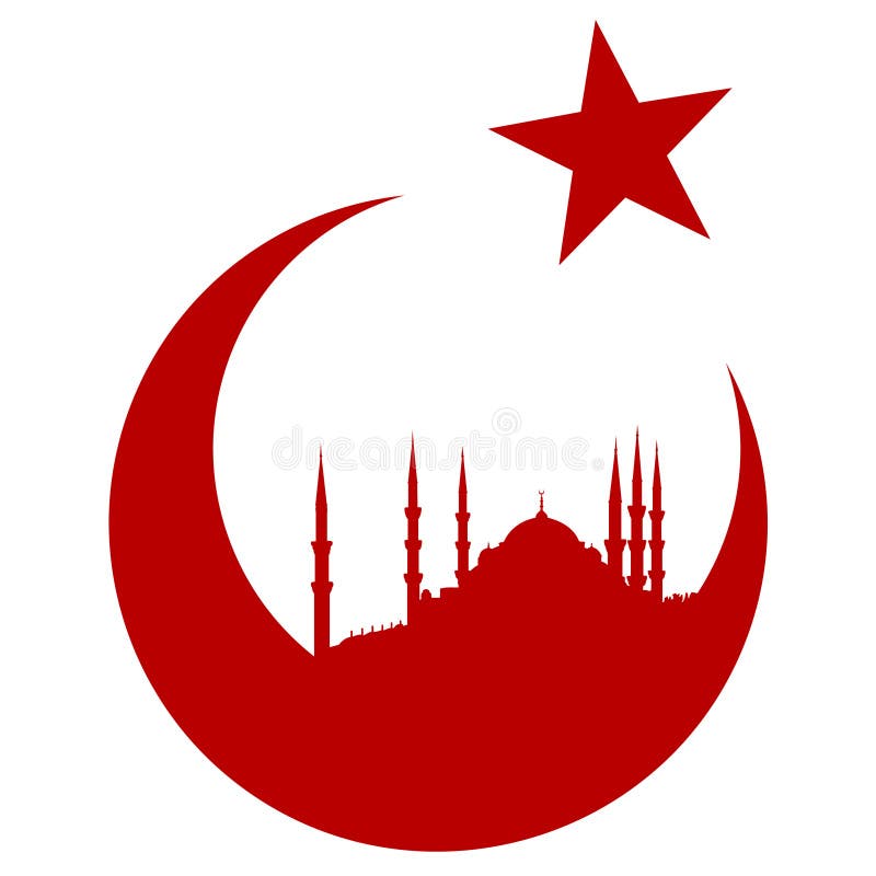 Turkey symbol with Blue mosque