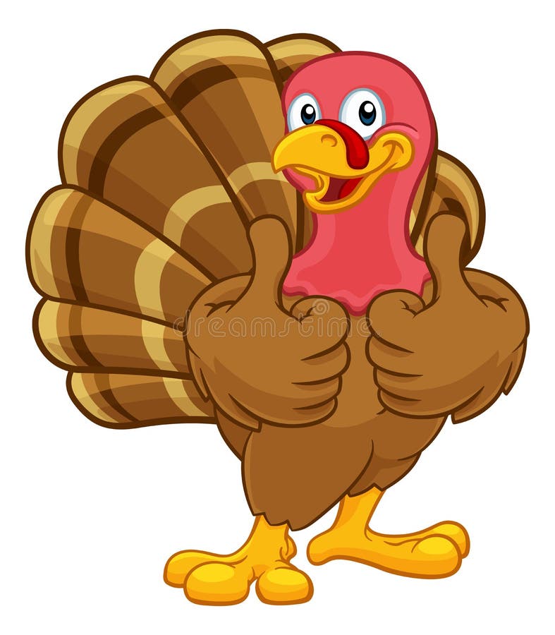 Turkey Thanksgiving or Christmas Cartoon Character Stock Vector -  Illustration of thanksgiving, menu: 225520495