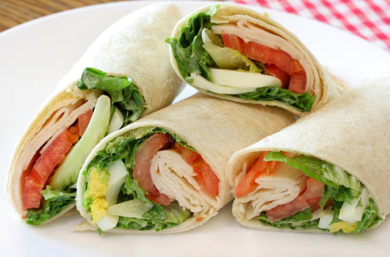 Turkey Wrap Sandwich stock image. Image of treat, diet - 5509447