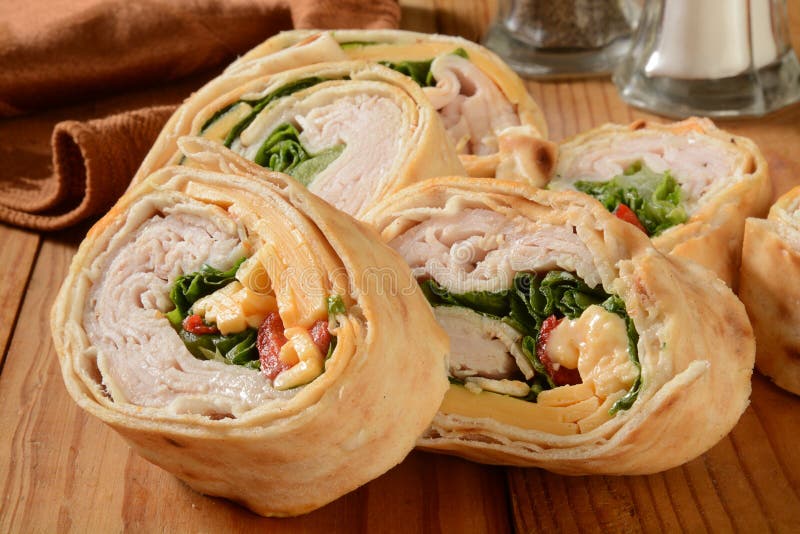Turkey Wrap Sandwich stock image. Image of treat, diet 5509447
