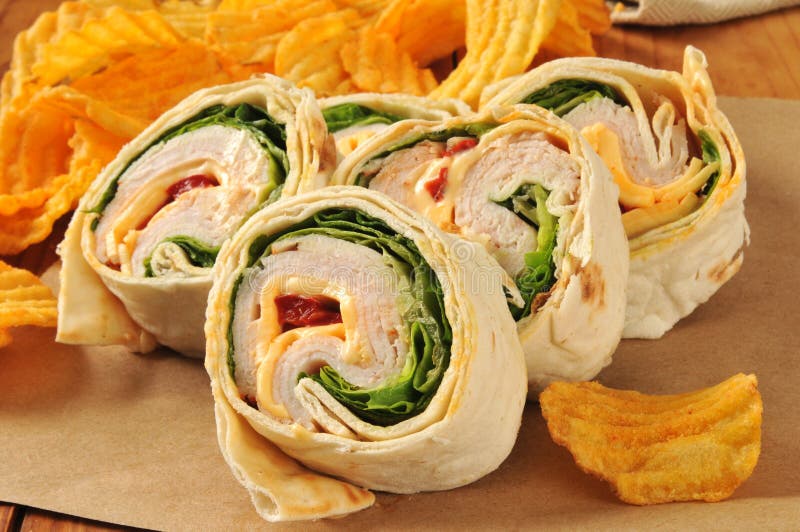 Turkey wrap sandwich stock photo. Image of corn, paper 46527612