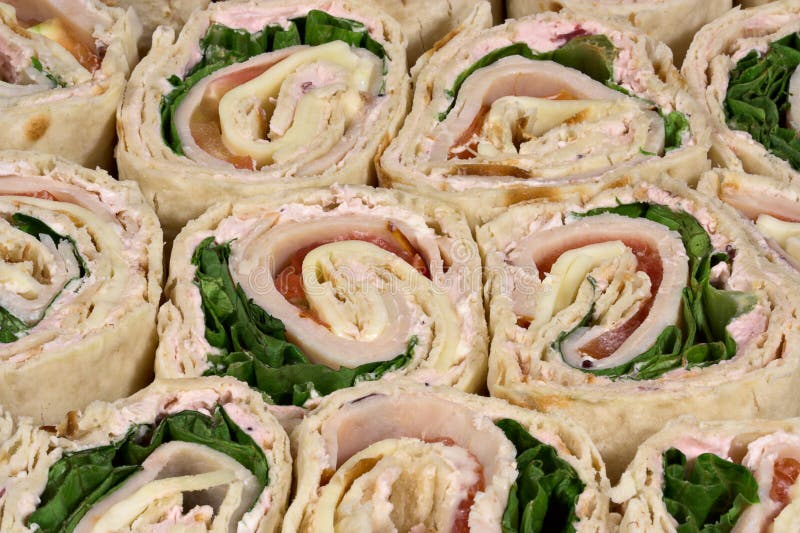 Turkey wrap sandwiches stock photo. Image of tortillas 1114286
