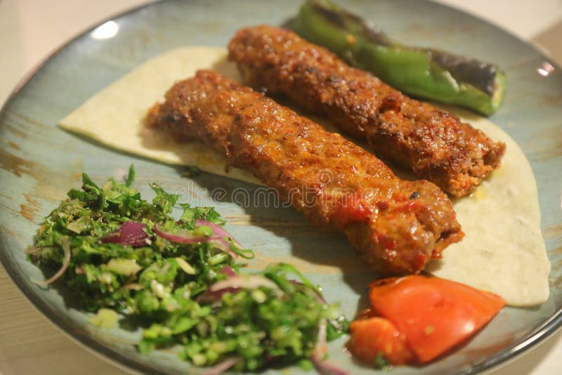 Turkish Adana Kebab on the Grill Stock Photo Image of beef, barbeque
