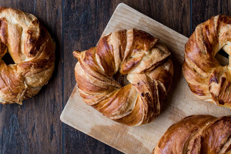 Turkish Bagel Acma / Croissant royalty free stock images