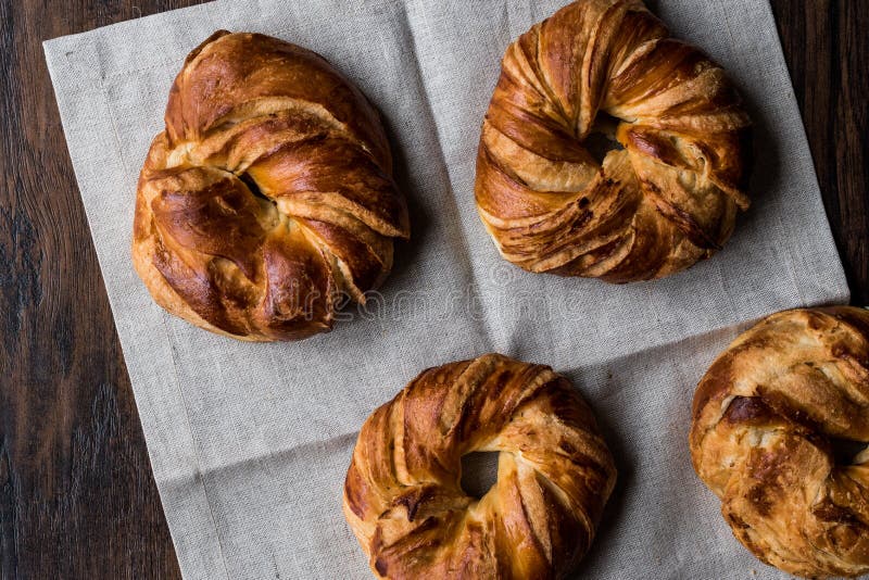 Turkish Bagel Acma / Croissant royalty free stock photo
