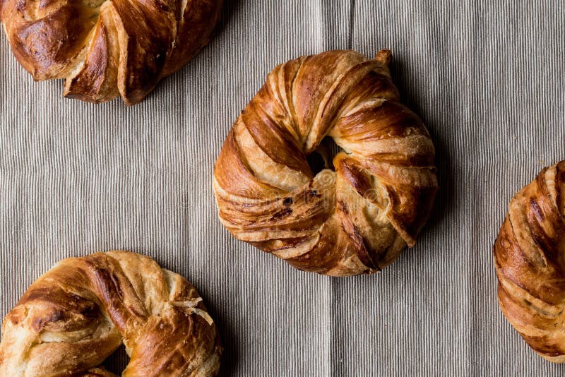 Turkish Bagel Acma / Croissant stock images