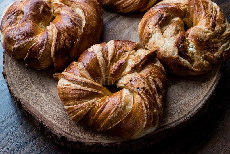 Turkish Bagel Acma / Croissant stock photography