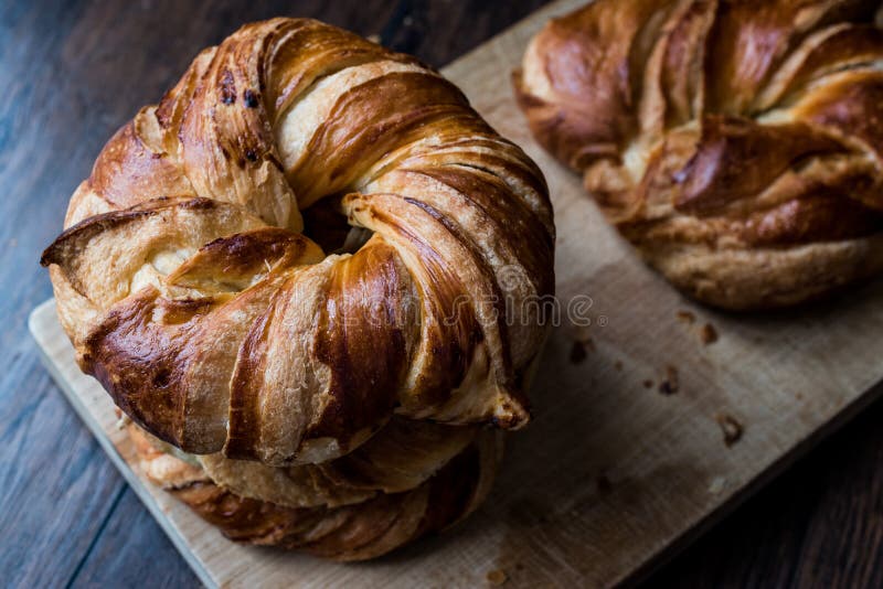 Turkish Bagel Acma / Croissant stock images