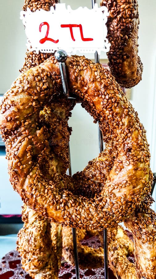 Turkish Bagel Kandil Simidi. stock image