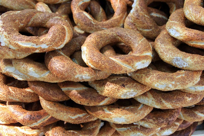 Turkish bagel: Simit royalty free stock photography