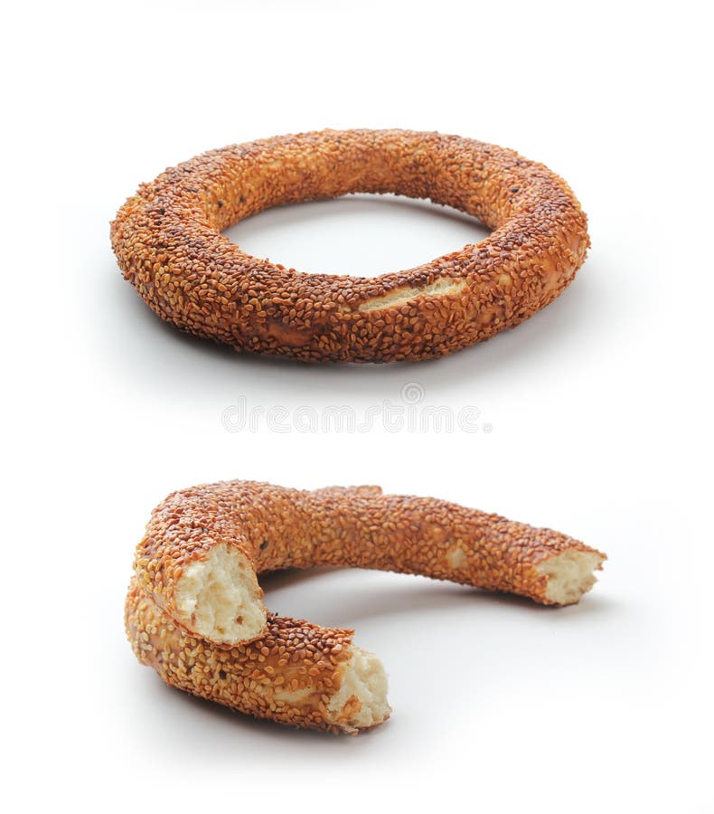 Turkish Bagel - simit stock photography