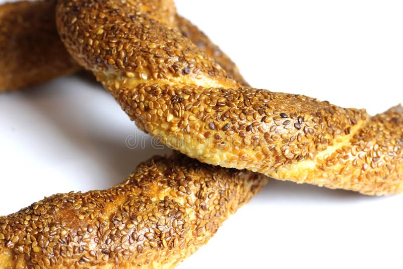 Turkish bagel, simit. stock photo