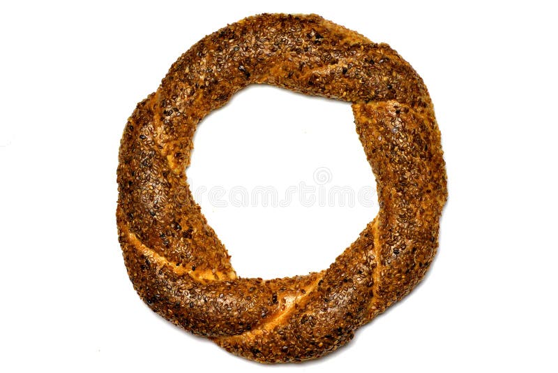 Turkish bagel, simit. stock photos