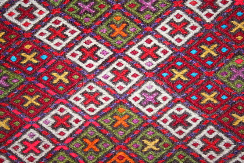 Turkish carpet with pattern stock photo