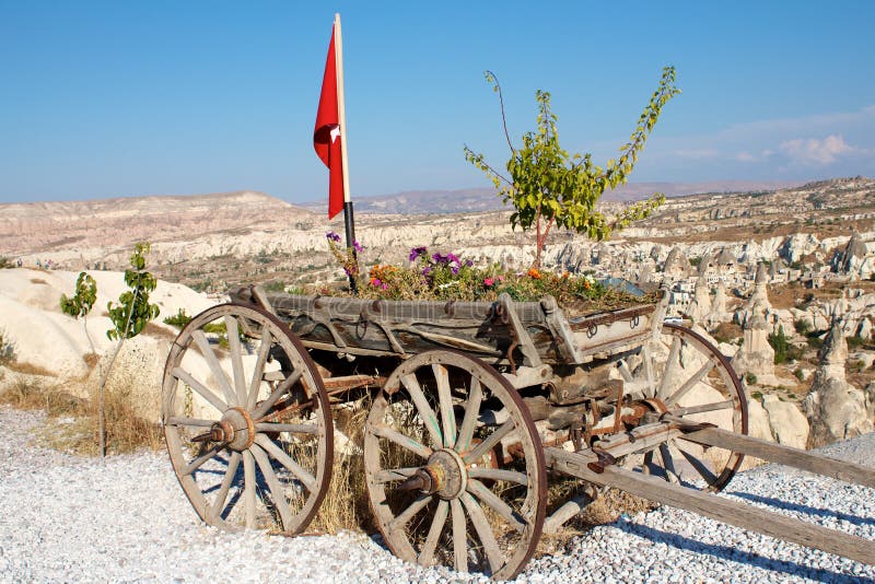 Old turkish cart, Cappadocia, Turkey