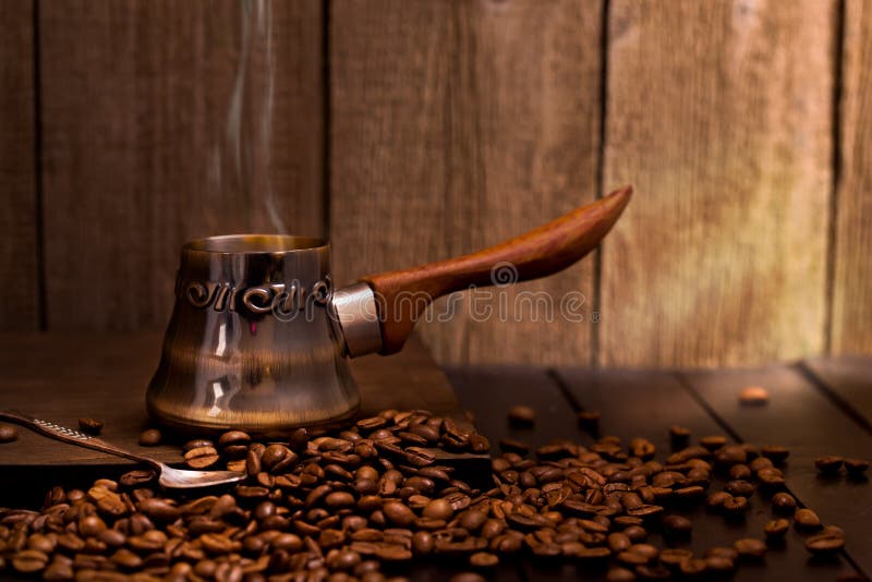 Coffee Brewing Pot Vertical Stilllife Stock Photo Image of dark