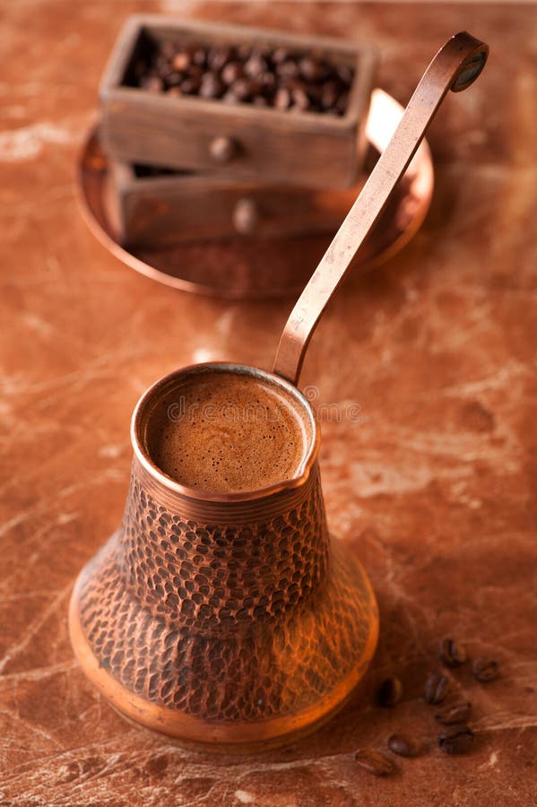 Old Ibrik Turkish Coffee Pot Stock Image Image of breakfast, coffee