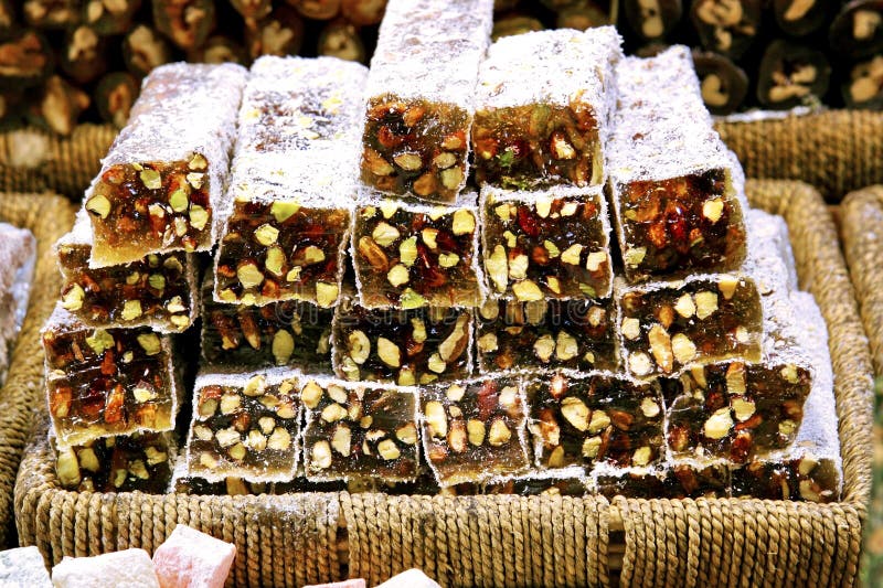 Turkish Delight with pistachio stock images Turkish Delight with pistachio stock images