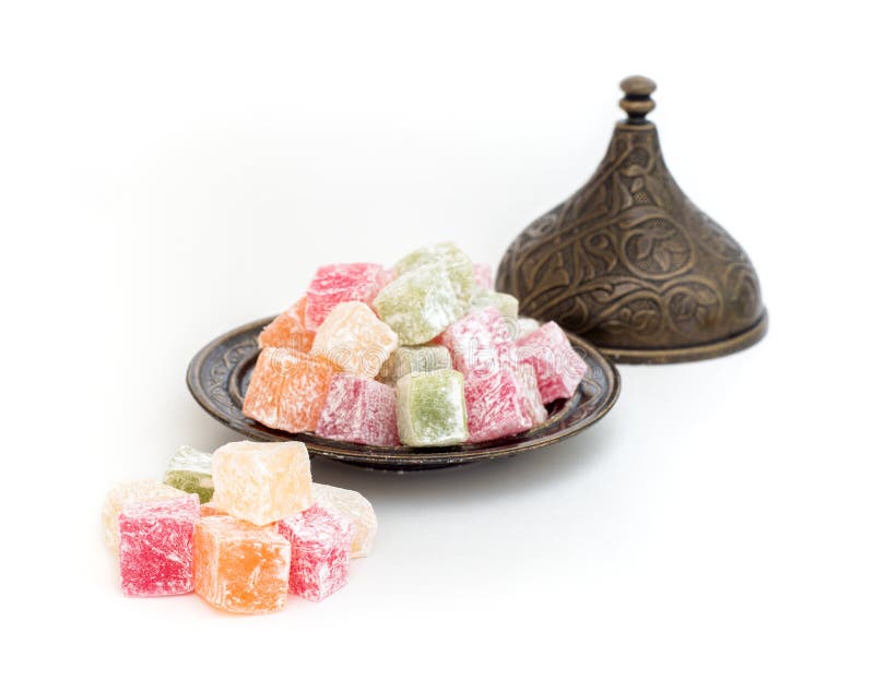 Turkish Delight on White Background Stock Photo Image of east, marshmallow 187081676
