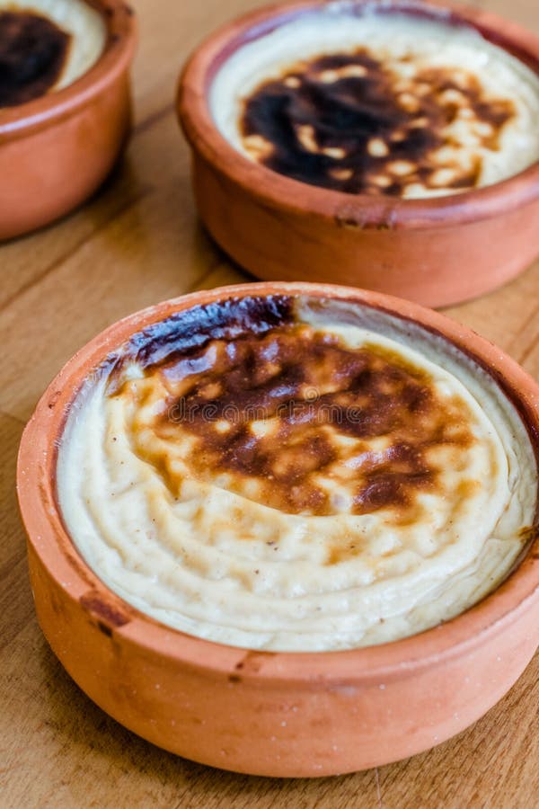 Turkish Dssert Rice Pudding Sutlac / Custard Stock Photo - Image of ...