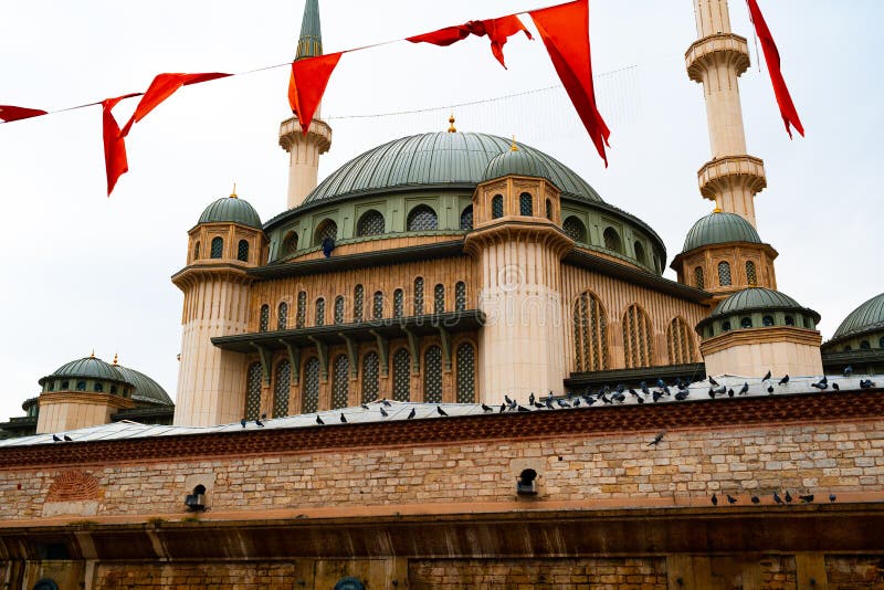 Turkish Flags and Minarets of Mosque in Istanbul, Turkey Stock Photo Image of muslim, national