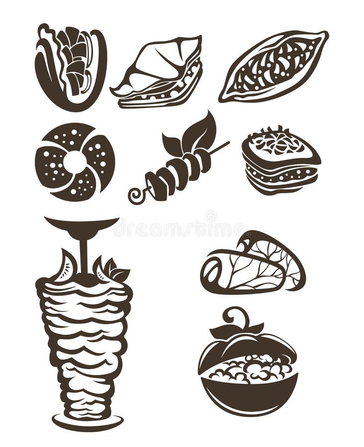 Turkish food stock illustration Turkish food stock illustration