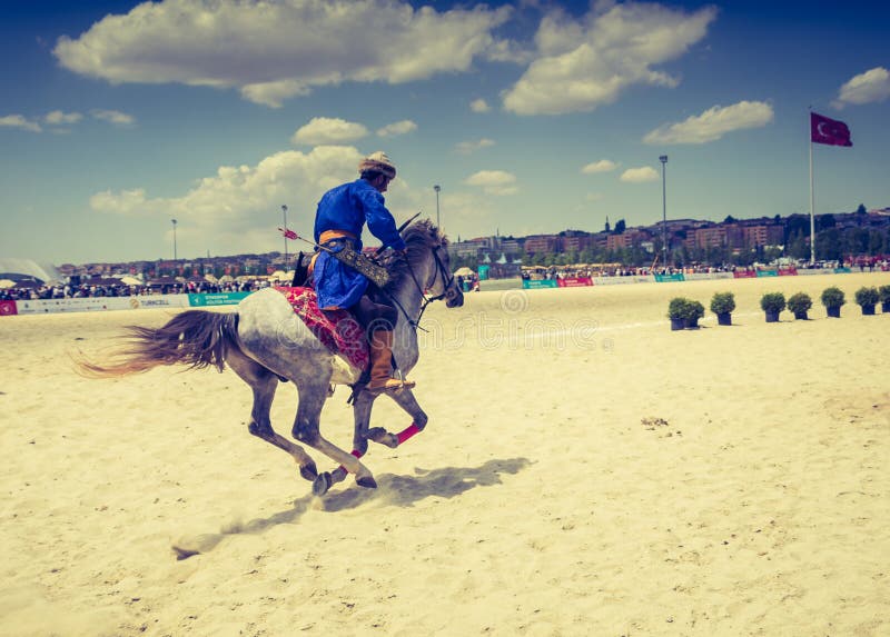 Turkish horseman ethnic clothes examples stock photo Turkish horseman ethnic clothes examples stock photo