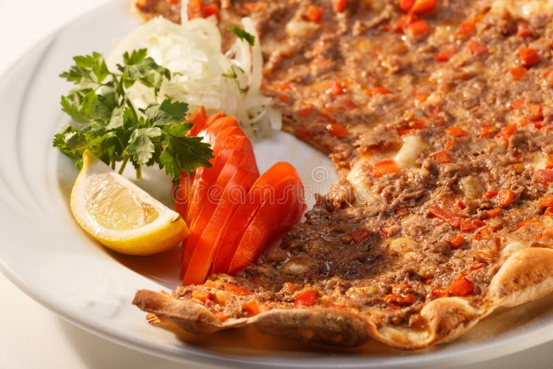 Turkish lahmacun royalty free stock image