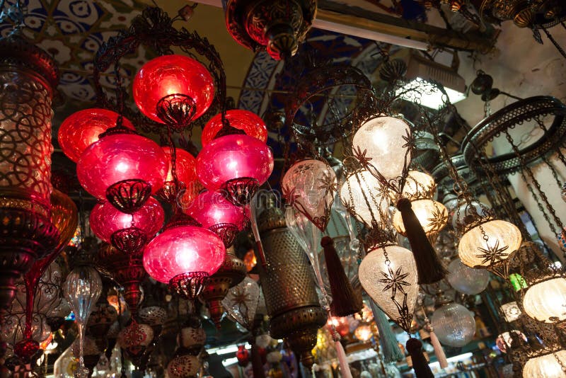 Turkish Lanterns at Grand Bazaar, Istanbul Stock Image Image of