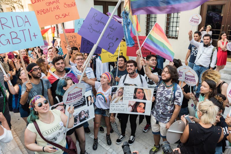 Turkish Lgbt Supporters Group Join For Walking Editorial Photo Image