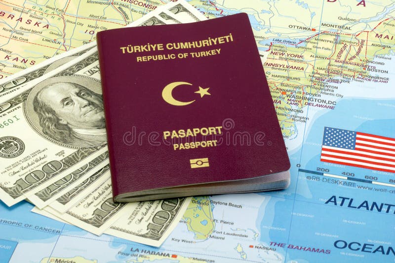 Turkish Passport with Republic of Turkey and Passport Text in Turkish
