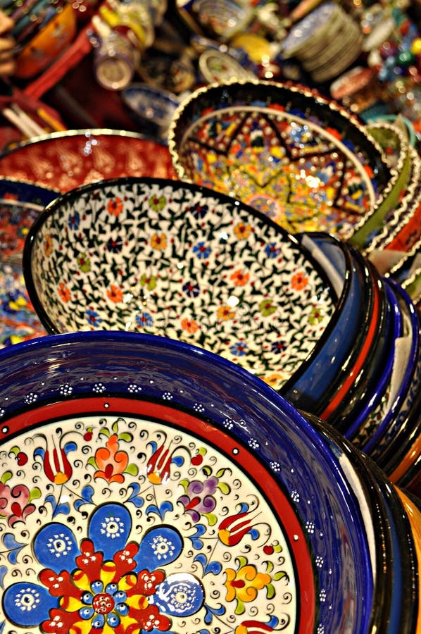 Turkish plates stock photo. Image of bazaar, grand, tradition 21659628