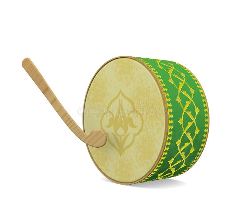 Turkish Ramadan Drum Green vector illustration Turkish Ramadan Drum Green vector illustration