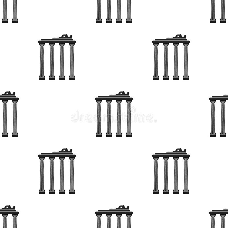 Turkish ruins icon in black style isolated on white background. Turkey pattern stock vector illustration.