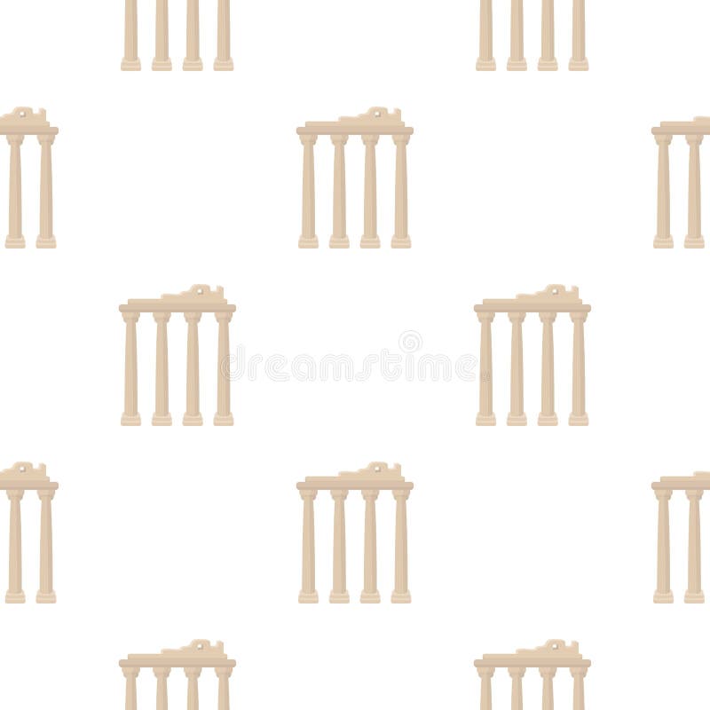 Turkish ruins icon in cartoon style isolated on white background. Turkey pattern stock vector illustration.