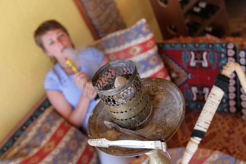 Turkish shisha stock photo. Image of fringe, earring, portrait 7358300