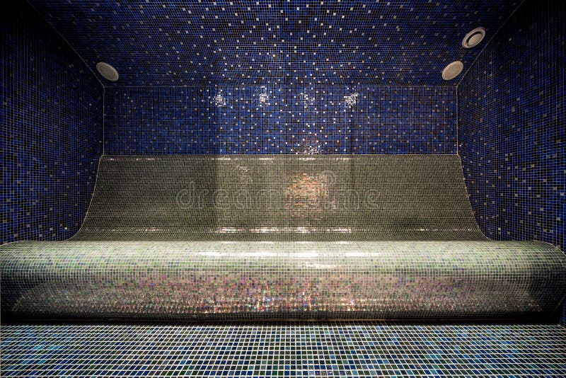 Interior of a Turkish steam bath. Warm steam stock images, royalty-free photos and pictures