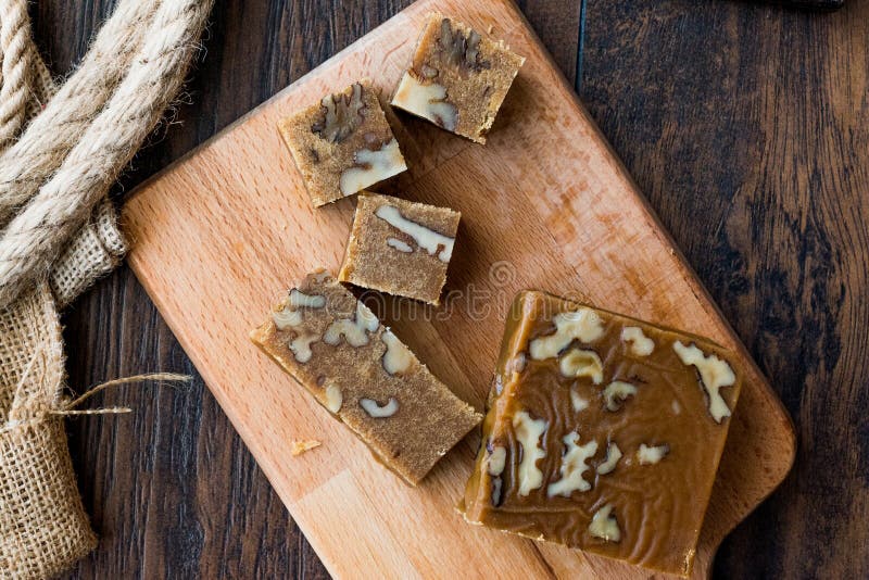 Turkish Summer Helva or Halva with Walnut. Stock Image Image of snack
