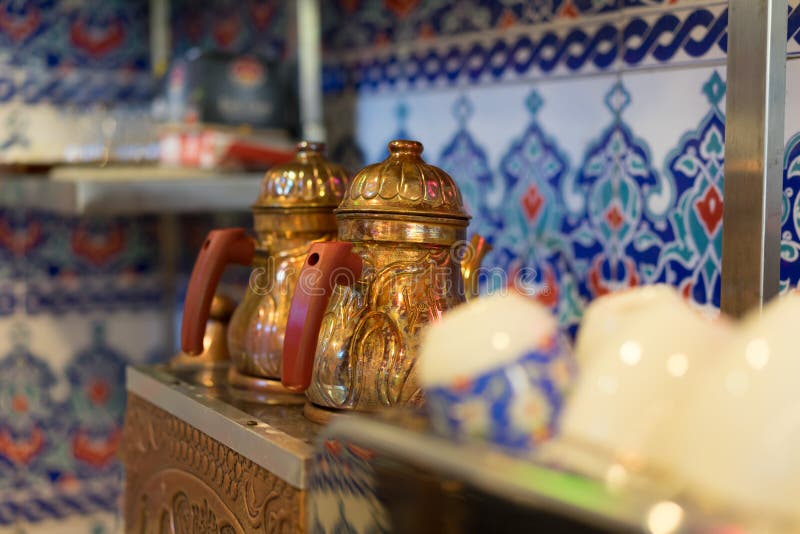 Turkish Tea Sets in a Restaurant Stock Image Image of famous
